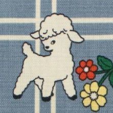 Large Ooh La La Drawstring Pouch, Vintage Lamb