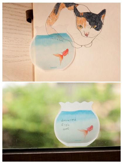 Fishbowl Sticky Note
