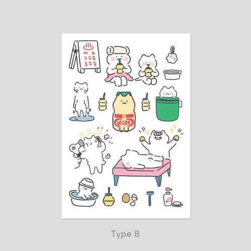 Sauna Cat CYO Sticker Set