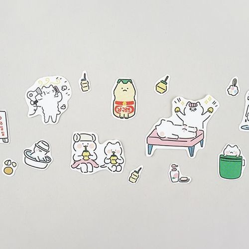 Sauna Cat CYO Sticker Set