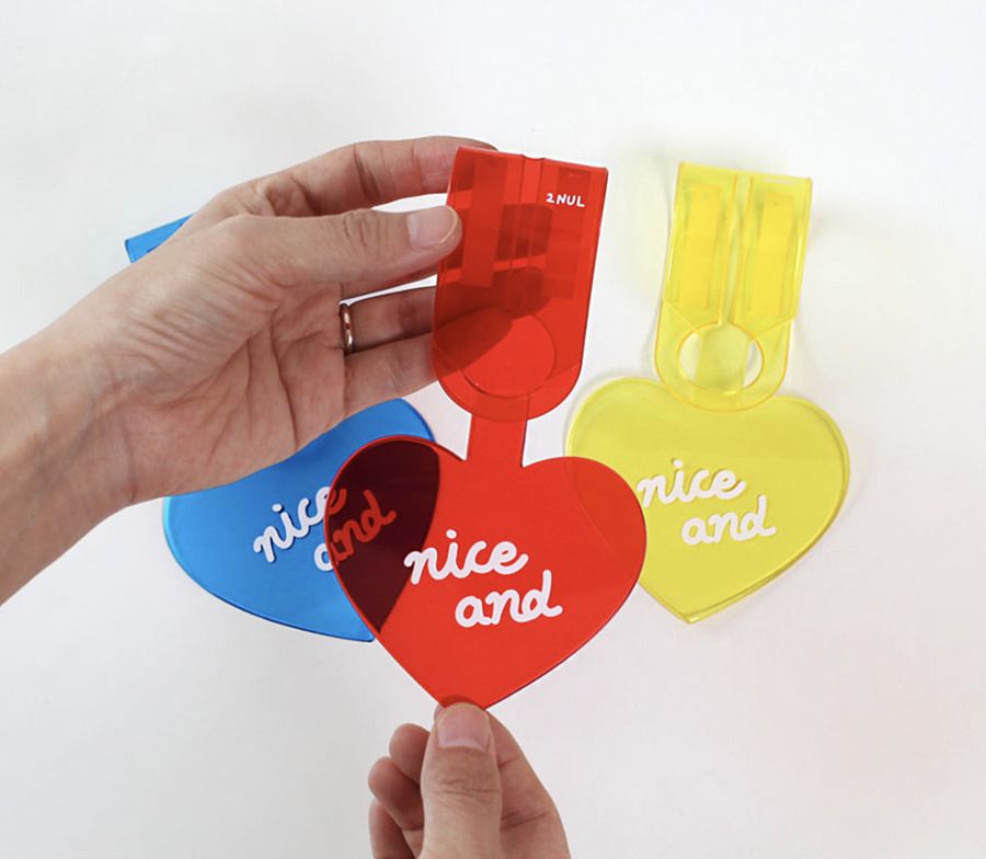 Colorful Heart Luggage Tag