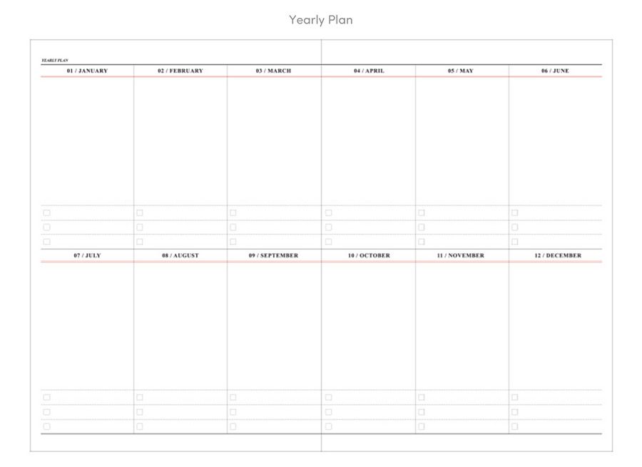 2020 Small Classic Monthly Planner