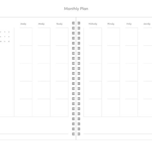 Anne Story Spiral Monthly Planner