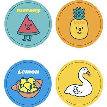 Retro Mood Sticker, Circle