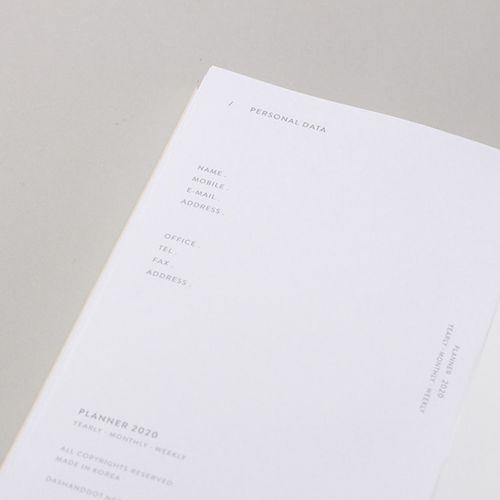 2020 Large Handmade Weekly Planner