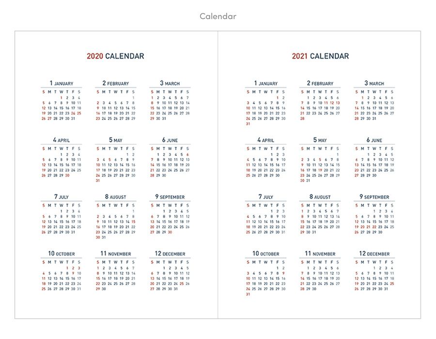 2020 Medium Weekly Appointment Planner