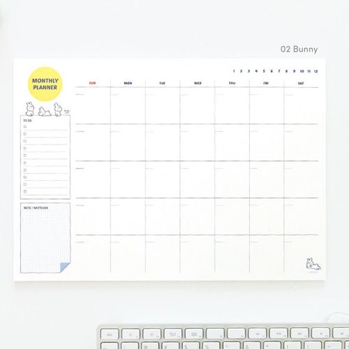 MochiThings: Hello Jane Monthly Schedule Pad