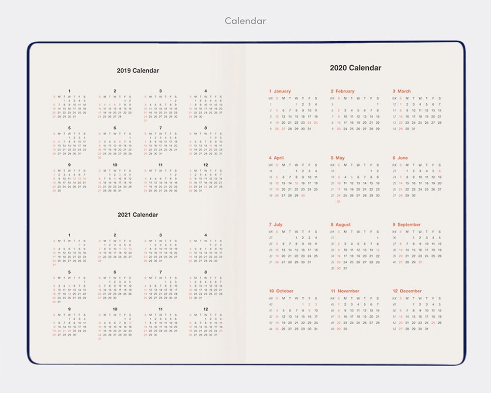 2020 Table Talk Hardcover A5 Weekly Planner