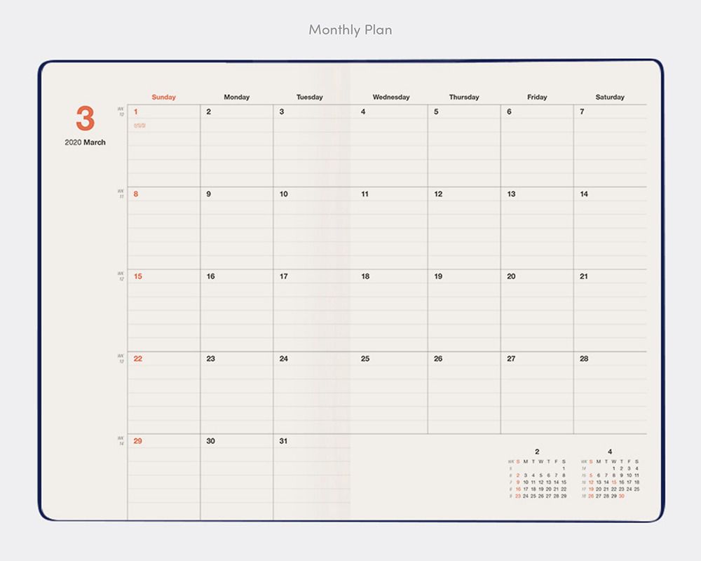 2020 Table Talk Hardcover A5 Weekly Planner
