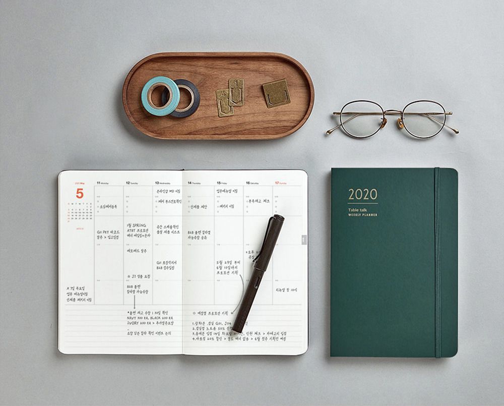 2020 Table Talk Hardcover A5 Weekly Planner