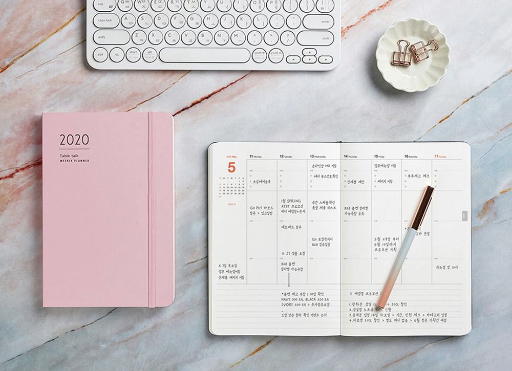 2020 Table Talk Hardcover A5 Weekly Planner