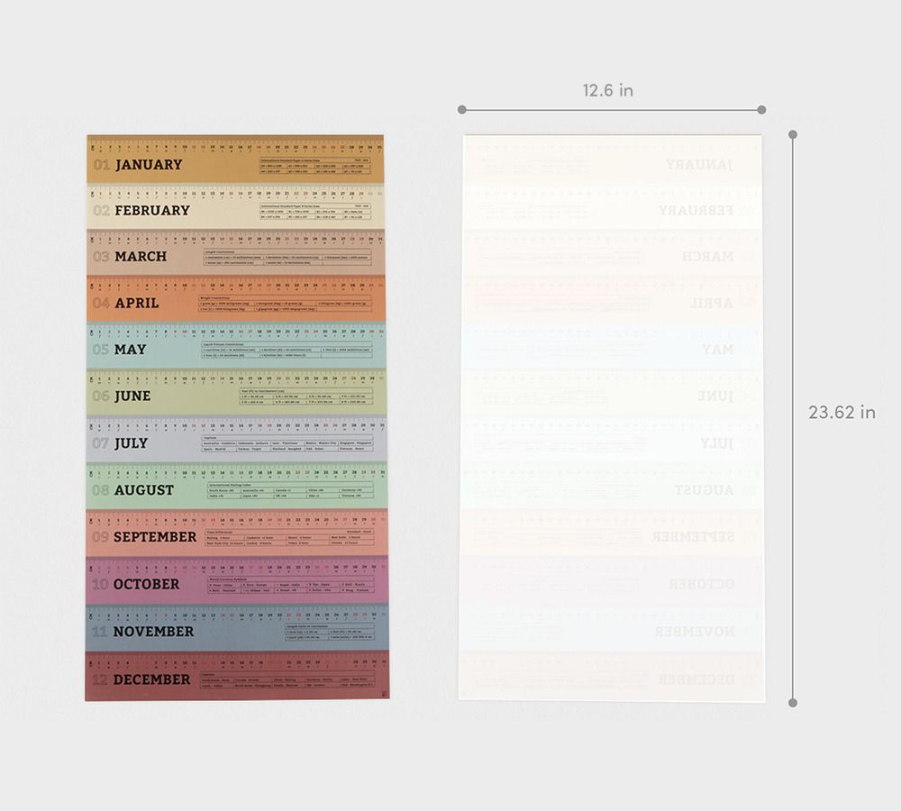 MochiThings: 2020 Ruler Wall Calendar