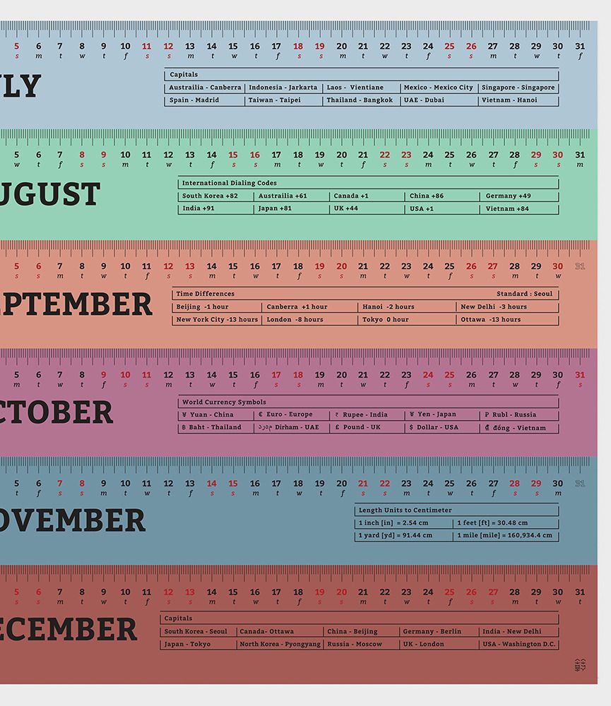 MochiThings: 2020 Ruler Wall Calendar