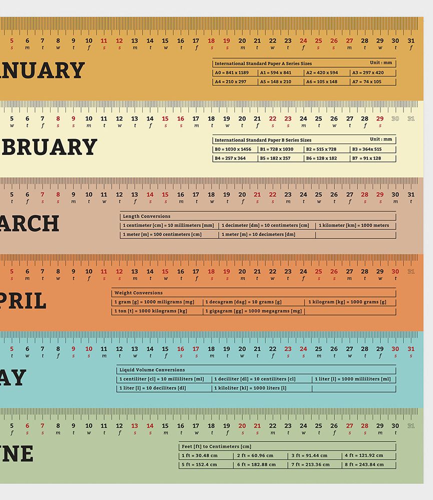 MochiThings: 2020 Ruler Calendar Sheets