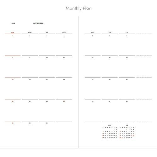 2020 Small Life & Pieces Monthly Planner