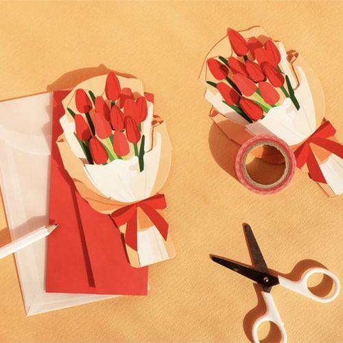 Flower Gift Envelope & Card